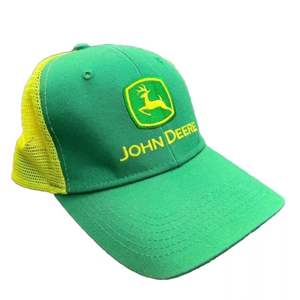 John Deere Green & Yellow trucker mesh Snapback Baseball Hat/Cap,Farmer|One Size